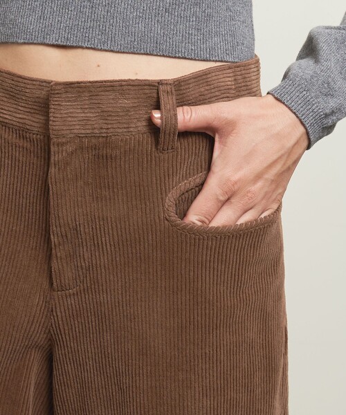 パンツ 「ATTISESSION」バッグピンチ コーデュロイ パンツ