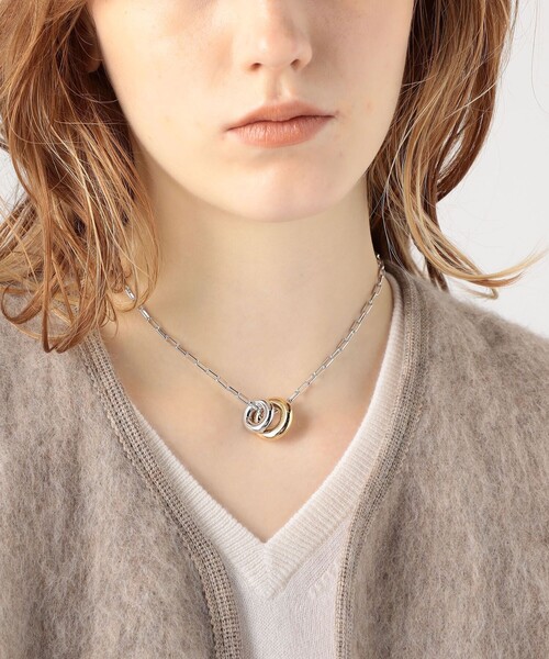 アクセサリー LAURA LOMBARDI LAURA LOMBARDI ネックレス TWO TONE PIEGA ピアス レディース