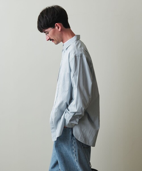 美品! Steven Alan リネン ロンドンストライプシャツ 8100025S0104_l1_a024.jpg