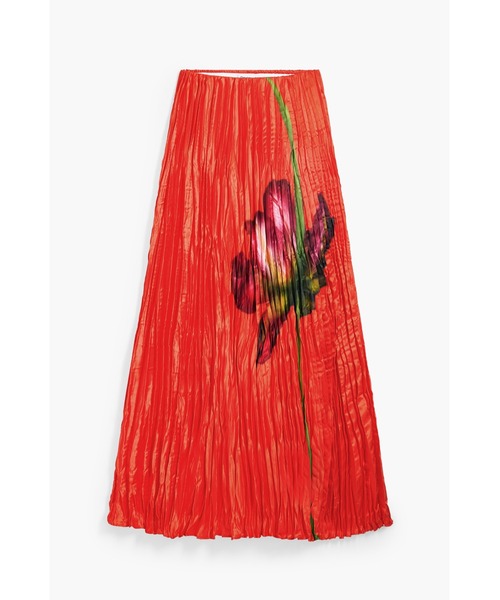 Desigual（デシグアル） スカート フラワープリーツ ブラック ロング