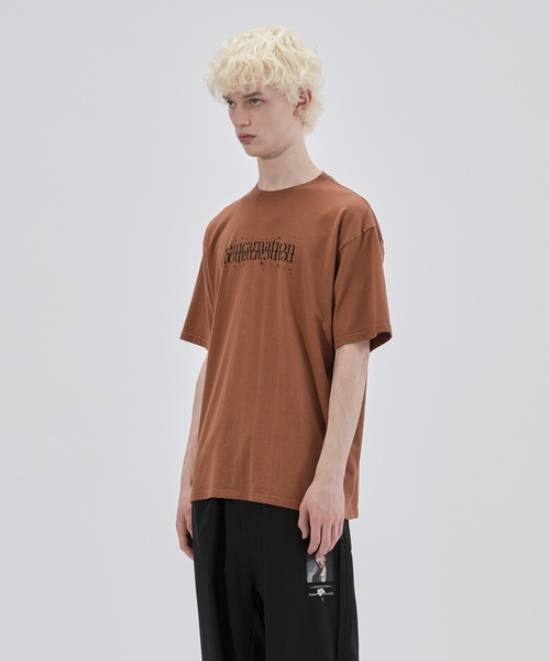 【関税込み】UNDERCOVER ホワイト Wednesday Tシャツ alexander wang - DISTRESSED LOGO SHORT SLEEVE TEE / コットン
