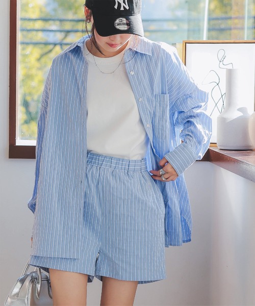 KOBE LETTUCE セットアップ ストライプシャツセットアップ レディース