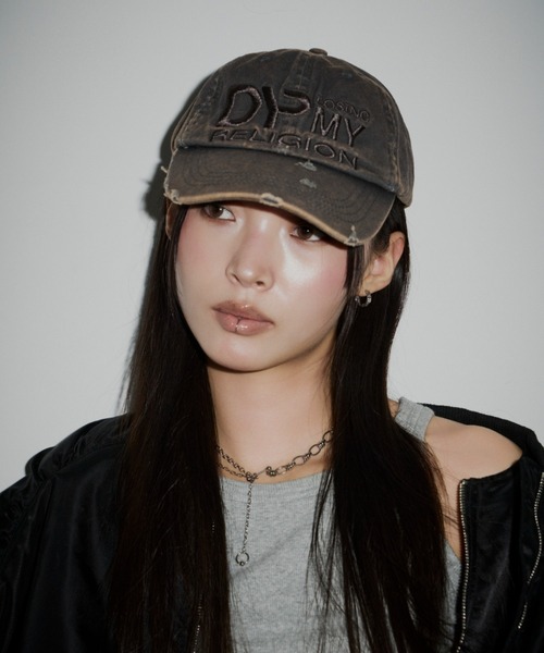 DTYYPE キャップ 帽子 刺繍ダメージ入りMYキャップ レディース メンズ