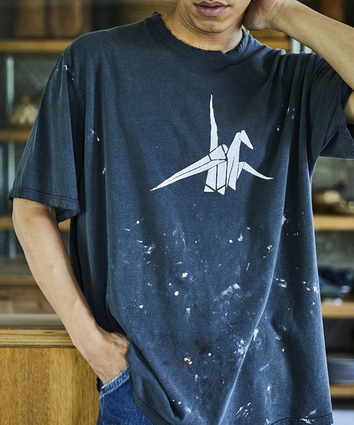 orSlow tシャツ orSlow/オアスロウ T-SHIRT ORIGAMI PRINT/ORSL JPN 