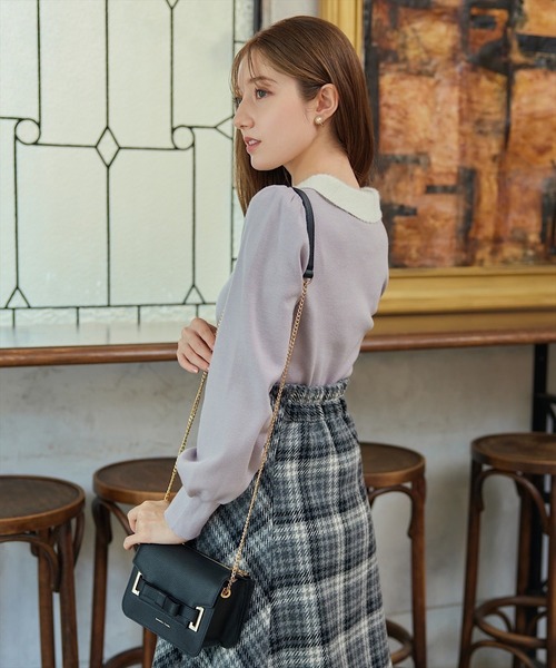 「SWINGLE」 長袖ニット MEDIUM クリーム レディース_画像6