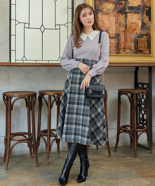 「SWINGLE」 長袖ニット MEDIUM クリーム レディース_画像7