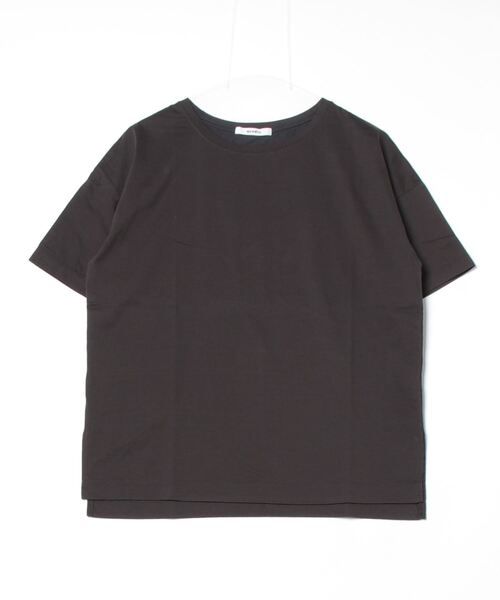 tシャツ コンパクトクルローレル天竺クルーネックtee レディース