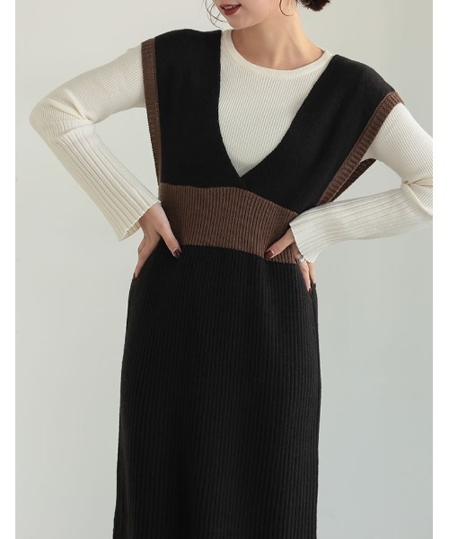 「Re:EDIT」 サロペットスカート SHORT グレー系その他 レディース_画像6