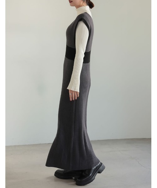 「Re:EDIT」 サロペットスカート SHORT グレー系その他 レディース_画像8