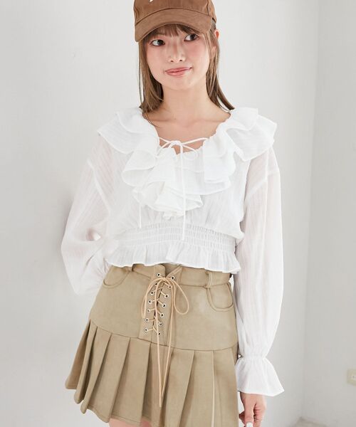 MAJESTIC LEGON（マジェスティックレゴン） ブラウス シャツ フロント
