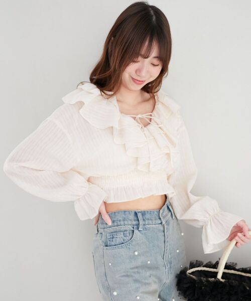 MAJESTIC LEGON（マジェスティックレゴン） ブラウス シャツ フロント