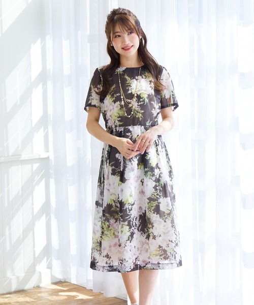Rose Tiara ワンピース ローズプリントワンピース : ZOZOTOWN