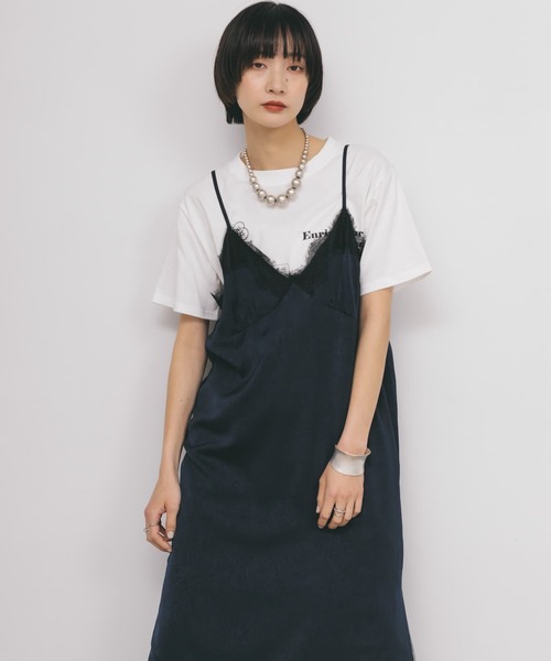 KBF（ケービーエフ） ワンピース レーストリムキャミワンピース