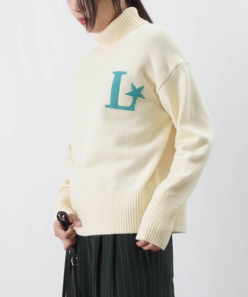 「LADY LUCK LUCA」 タートルネックニット - グリーン レディース_画像3