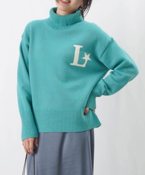 「LADY LUCK LUCA」 タートルネックニット - グリーン レディース_画像5