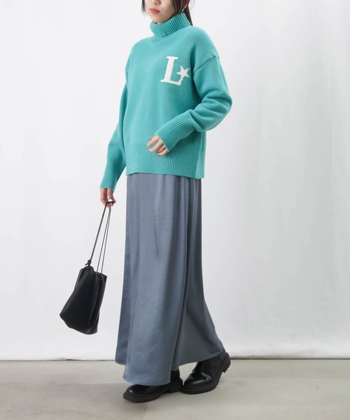 「LADY LUCK LUCA」 タートルネックニット - グリーン レディース_画像8