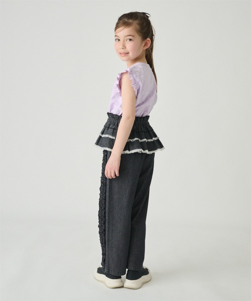 子供の縫いぐるみですcv リンク】インド綿 レース刺しゅうセットアップ(ベビー)(70cm ターコ