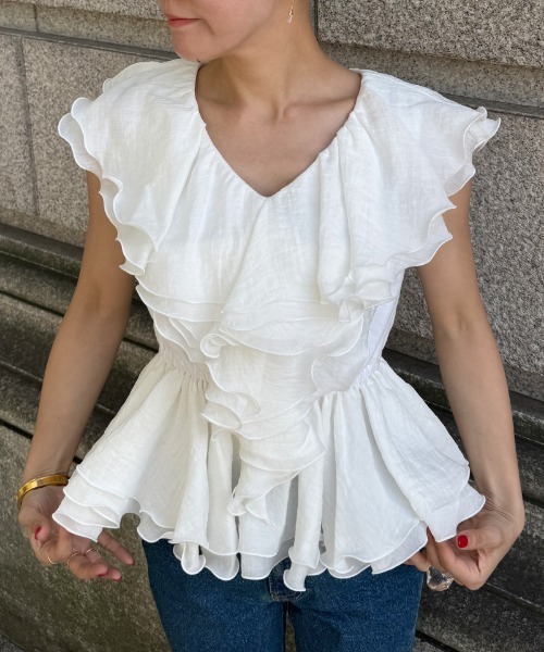 ボリュームフリルブラウス ボリュームフリルブラウス | レディース服・レディース