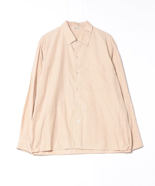AURALEE コットン ベージュシャツ AURALEE ベージュ 長袖シャツ