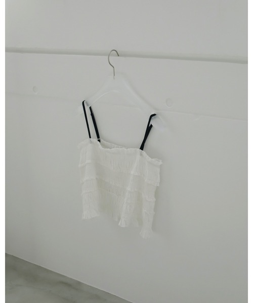 anuke（アンヌーク） キャミソール Velourstrap Frill Camisole 