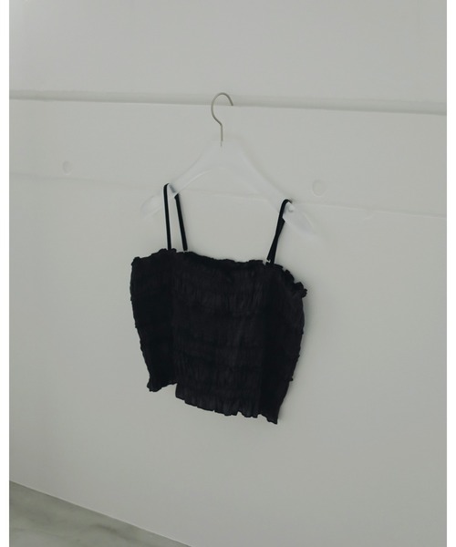 anuke（アンヌーク） キャミソール Velourstrap Frill Camisole 