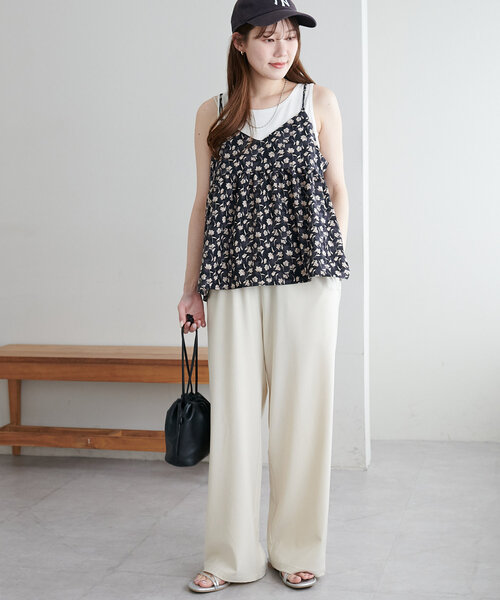 Discoat（ディスコート） キャミソール 花柄Vネックキャミ : ZOZOTOWN