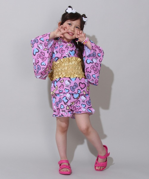 浴衣 サンリオ セパレート浴衣3点セット 0534K キッズ 子供 女の子の画像