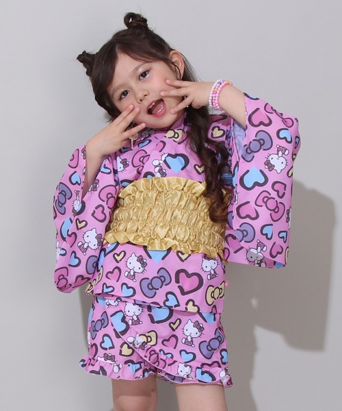 浴衣 サンリオ セパレート浴衣3点セット 0534K キッズ 子供 女の子の画像