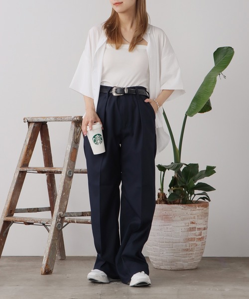 ブラウス シャツ US.POLO ASSN./ユーエスポロアッスン　バンドカラーシャツ レディース U.S. POLO ASSN. ブラウス シャツ US.POLO ASSN./ユーエスポロ