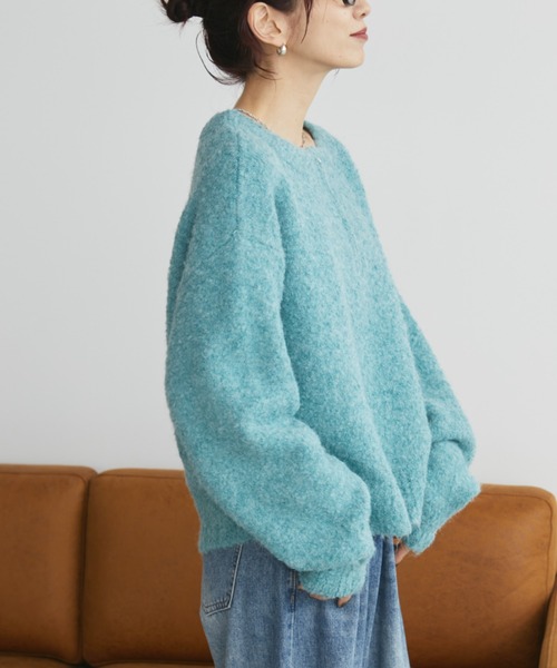 「Auntie Rosa Holiday」 長袖ニット FREE ブルー レディース_画像5