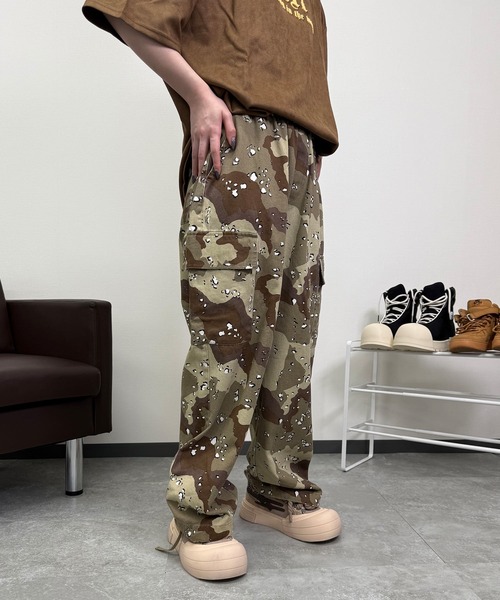 ATMARK パンツ 「ワンサイズ/ UNISEX 」デザート柄 カーゴパンツ