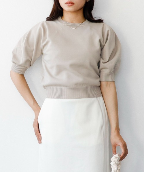 Sirin ニット セーター 「洗える」タックパフスリーブニット