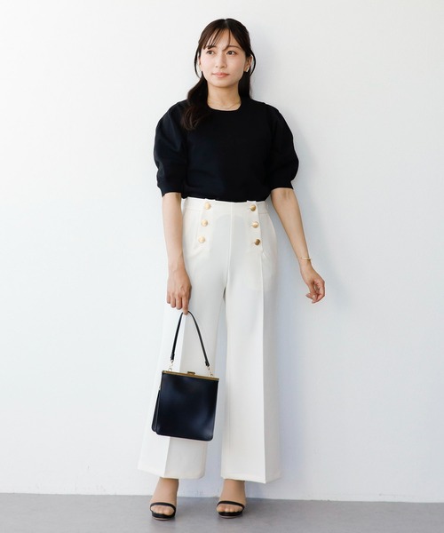 Sirin ニット セーター 「洗える」タックパフスリーブニット