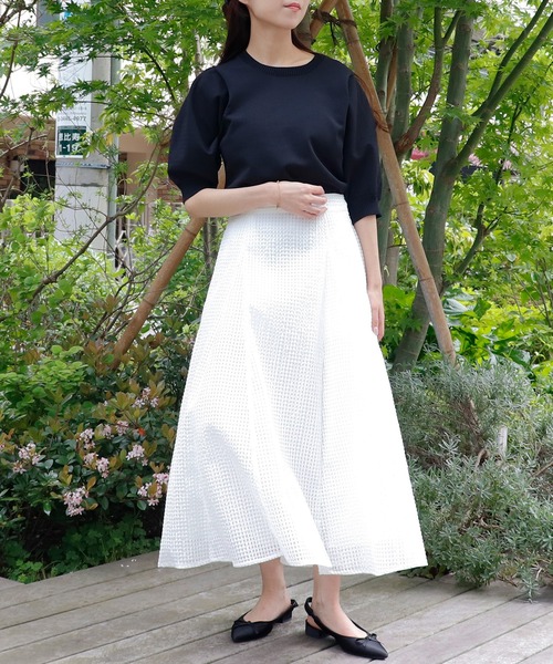 Sirin ニット セーター 「洗える」タックパフスリーブニット