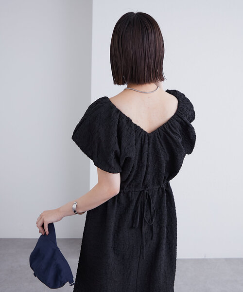 mystic ワンピース エンボスパフワンピース : ZOZOTOWN Yahoo!店