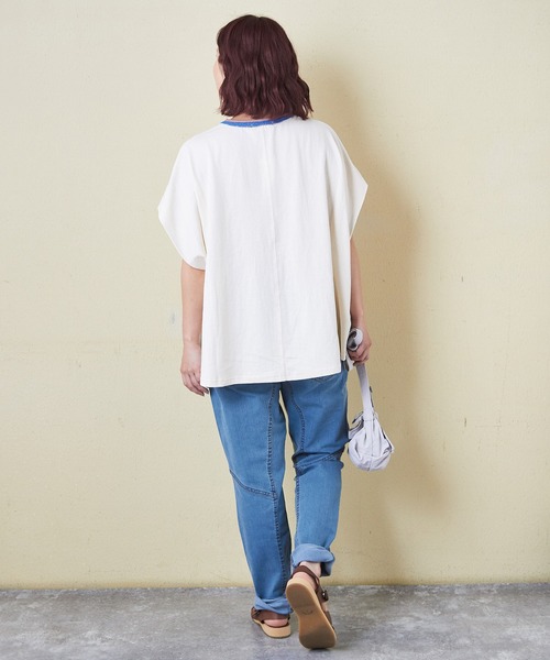 CUBE SUGAR tシャツ 21/-OE天竺スモッキング刺繍プルオーバー