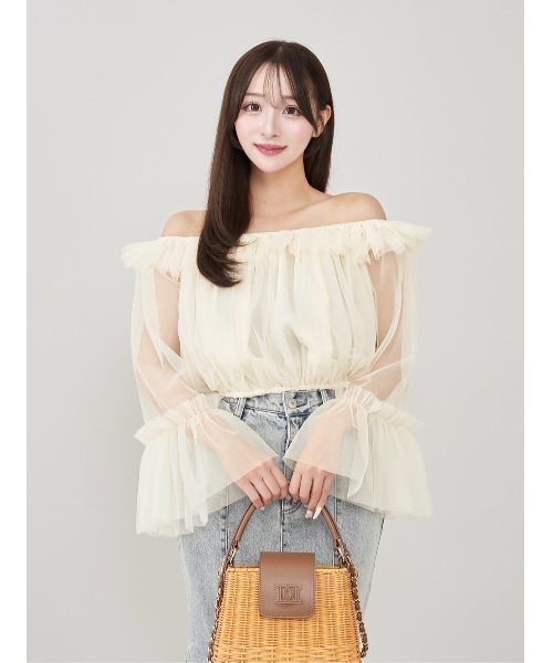 Darich（ダーリッチ） オフショルチュールボリュームトップス