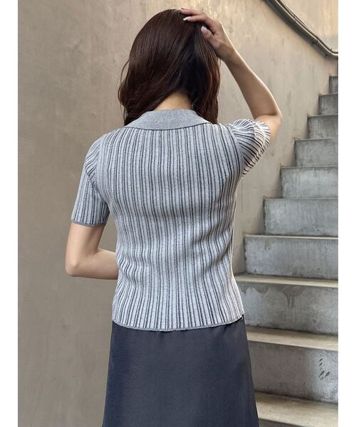 トップス Goo MURUA（ムルーア） ニット セーター フロントZIPポロニット レディース