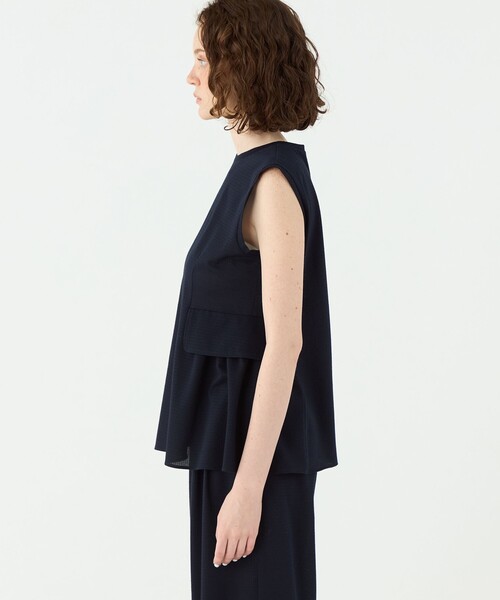 ブラウス シャツ プラッドジャージー フラップフレアプルオーバー レディース Ballsey ブラウス シャツ プラッドジャージー フラップフレア
