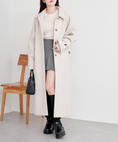 Chico（チコ） ステンカラーコート FREE ブラック レディース