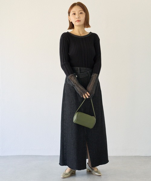 LAVEANGE（ラビアンジェ） デニムスカート アシメフロントデニム