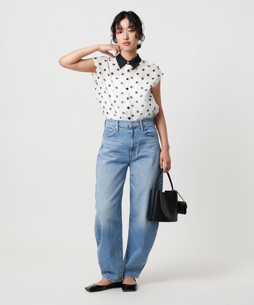UNITED ARROWS ブラウス シャツ オーガンジープリント