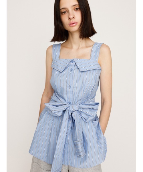 キャミソール SHIRT DETAIL CAMI TOPS シャツディティール キャミ トップス 夏服 ノースリーブトップス