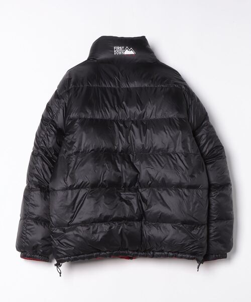 And A（アンドエー） ダウンジャケット LARGE ブラック×レッド メンズ