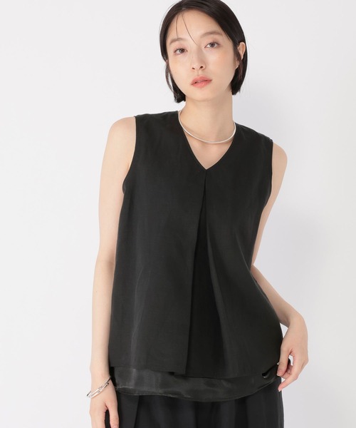 tシャツ 「daily CLIP」麻混シアーノースリプルオーバー レディース