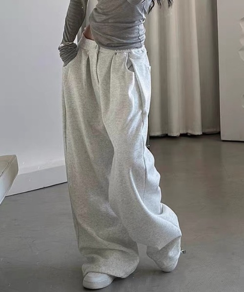 MONO8 ワイドパンツ スウェットパンツ ジャージ ボリュームワイド