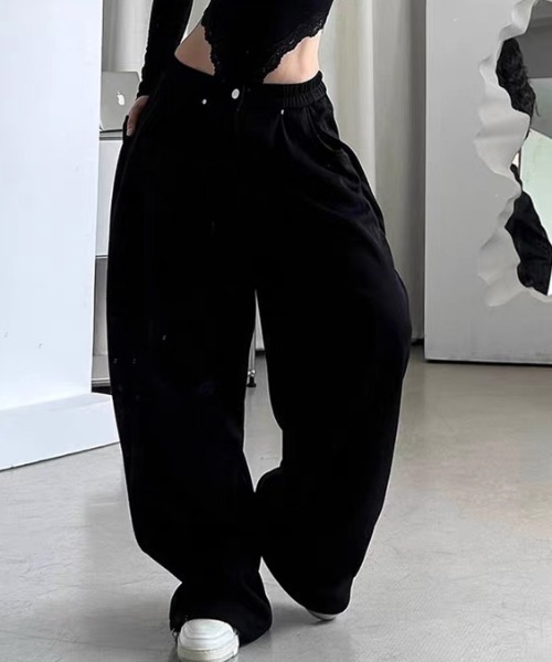 MONO8 ワイドパンツ スウェットパンツ ジャージ ボリュームワイド