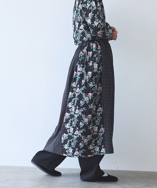 yuni スカート dot×flower print wrap スカート : ZOZOTOWN Yahoo!店