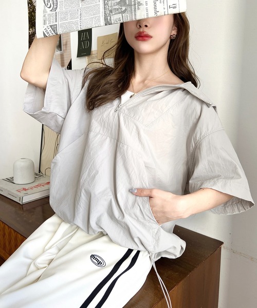 「moment+」 ナイロンブルゾン M オフホワイト レディース_画像7