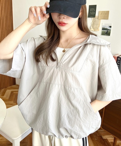 「moment+」 ナイロンブルゾン M オフホワイト レディース_画像8